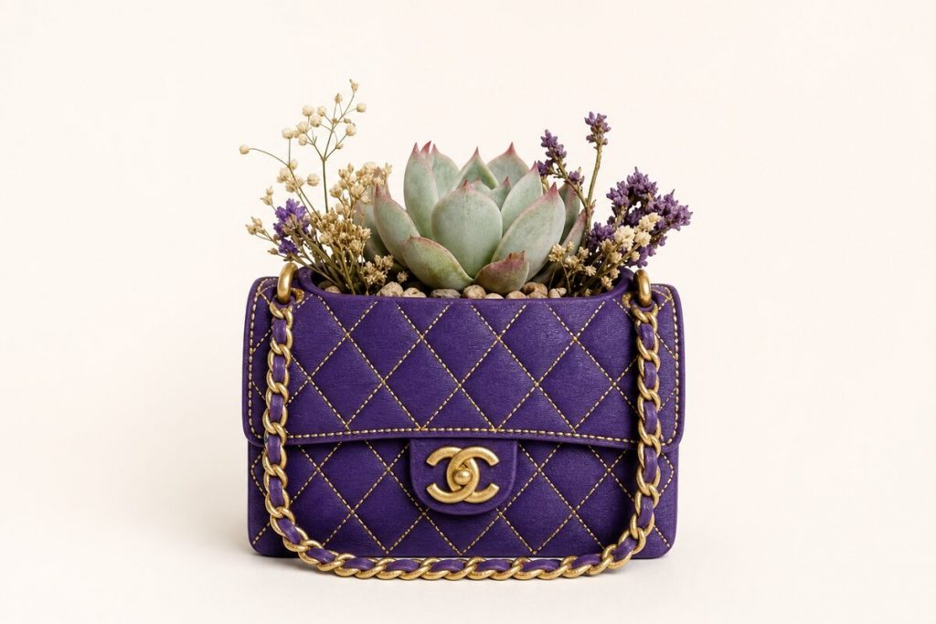 Luxury-Inspired Handbag Planter