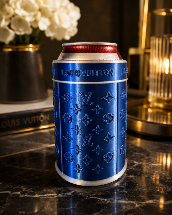 Luxury Blue & Silver 12 oz Can Holder